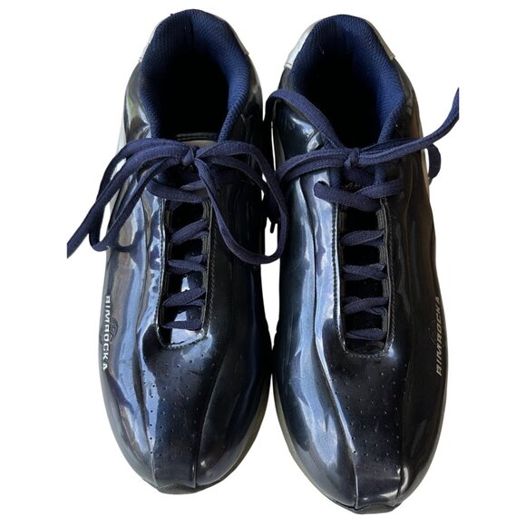 RIMROCKA Brand Metallic Blue Silver Men's Casual Sneakers Size 10 - Picture 3 of 13